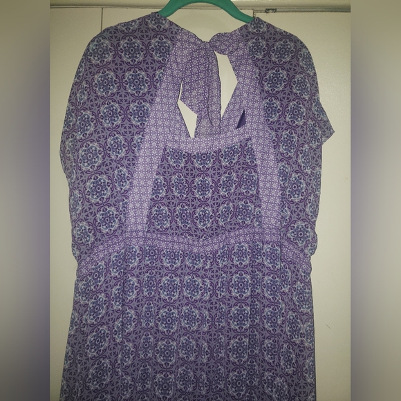 Lane Bryant (EUC) Boho Purple Medallion Printed Maxi Dress - Picture 5 of 10